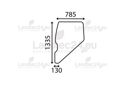 Türscheibe 5154934 flach und getönt passend für FIAT Traktor